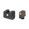Rival Arms RA4A231G InLine MOS Night Sights for G17G19  Black  Green Tritium Orange Ring Front Sight Green Tritium White Ring Rear Sight UPC: 788130027851