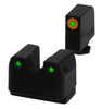 Rival Arms RA4A231G InLine MOS Night Sights for G17G19  Black  Green Tritium Orange Ring Front Sight Green Tritium White Ring Rear Sight UPC: 788130027851