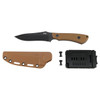 CRKT 2083 Ramadi  4.37 Fixed Plain Black Matte BakedOn Anti Rust SK5 Steel BladeCoyote Textured G10 Handle Includes Sheath UPC: 794023208306