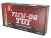 Fort Scott Munitions 7MM08120SCV1 Tumble Upon Impact (TUI) Rifle 7mm-08Rem 120gr Solid Copper Spun 20 Per Box/10 Case