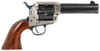 Taylors  Company 550924 1873 Cattleman 357 Mag Caliber with 4.75 Blued Floral Engraved Finish Barrel 6rd Capacity Blued Finish Cylinder Coin Photo Engraved Finish Steel Frame  Walnut Grip UPC: 839665000236