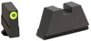AmeriGlo GL691 Optic Compatible Sight Set for Glock  Black  3XL Tall Green Tritium with Lumigreen Outline Front Sight 3XL Tall Black Rear Sight UPC: 644406910664