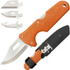 Cold Steel CS40AL ClickNCut Hunter 2.50 Fixed BowieGut HookPlainSerrated Satin 420J2 SS BladeOrange ABS Handle UPC: 705442019909