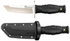 Cold Steel CS39LSAA Leatherneck  Mini 3.50 Fixed Tanto Plain Satin 8Cr13MoV SS Blade3.25 Black Deep Checkered wDouble Quillon Guard KrayEx Handle Includes Sheath UPC: 705442019985