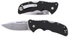 Cold Steel CS27BAS Recon 1 Mini 3 Folding Spear Point Plain Stonewashed AUS10A SS Blade Black Textured GRN Handle UPC: 705442020110
