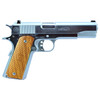 TriStar 85605 American Classic Government 1911 9mm Luger 101 5 Stainless Steel Barrel Chrome Serrated Steel Slide Chrome Steel Frame wBeavertail Wood Grip UPC: 713780856056