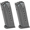 Ruger 90684 Security9 Value Pack 15rd Magazine Fits Ruger Security9 9mm Luger Black Oxide 2 Pack UPC: 736676906840