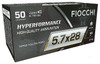 Fiocchi Hyperformance, 5.7x28mm,  40 Grain,  Tipped Hollow Point, BOX50 UPC: 762344712277