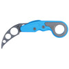 CRKT 4041T Provoke Trainer 2.48 Folding Karambit Plain Stonewashed 420J2 SS Blade Blue Polypropylene Handle Includes Pocket Clip UPC: 794023404159
