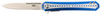CRKT 6710 Stickler  3.38 Folding Plain Satin 12C27 Sandvik Blade Blue  Silver Aluminum Handle Includes Pocket Clip UPC: 794023671001