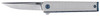 CRKT 7081 CEO  Micro 2.36 Flipper Drop Point Plain Satin 12C27 Sandvik Blade Silver Textured wBlue Liner  Accents Aluminum Handle Includes Pocket Clip UPC: 794023708103