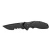 CRKT K800KKP Shenanigan  3.35 Folding Drop Point Veff Serrated Black Stonewashed 4116 Stainless Steel Blade Black GRN Handle Includes Pocket Clip UPC: 794023980028