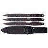 CRKT K930RKP Onion Throwing Knives 6.25 Fixed Spear Point Plain NonSharp BlackRed Spatter 1050 High Carbon  Includes Sheath 3 Blades UPC: 794023995374