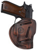 1791 Gunleather 3WH3VTGA 3Way  IWBOWB Size 03 Vintage Leather Belt Loop Fits Ruger LC9 Fits Glock 26 Ambidextrous Hand UPC: 816161023082