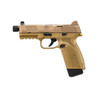 FN 66101386 545 Tactical 45 ACP 101 4.71 Black Target CrownThreaded Steel Barrel Flat Dark Earth PVD Optic CutSerrated Slide  Polymer Frame wPicatinny Rail Ambidextrous UPC: 845737015695