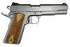 Rock Island 56828 Standard FS Rock Full Size 9mm Luger 101 5 Stainless Button Rifled Steel Barrel Stainless Serrated Slide Matte Stainless Steel Frame wBeavertail Wood Double Checkered Grip UPC: 4806015568285