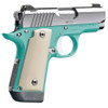Kimber Mfg.,inc 3300210 Micro Bel Air NS 380 ACP 2.75" Ramped Barrel Stainless Steel Slide Bel Air Blue Mirror-Polished Ivory Micarta Grip                                                              