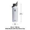 40 OZ WIDE FLEX STRAW CAP WHITE UPC: 810028847033