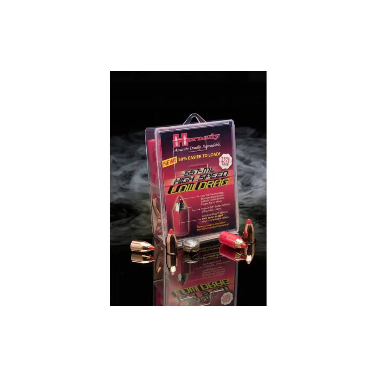 Hornady SST-ML Muzzleloading Bullets 50 Caliber Sabot with 45 Caliber 250  Grain Low Drag Super Shock Tip (SST) Box of 20, UPC : 090255672732