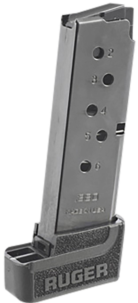 Ruger Magazine, 380ACP, 7Rd, Black Finish, Fits Ruger LCP II