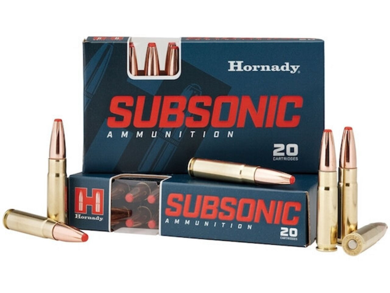 Hornady Subsonic, 300 Blackout, 190 Grain, Sub-X, 20 Round