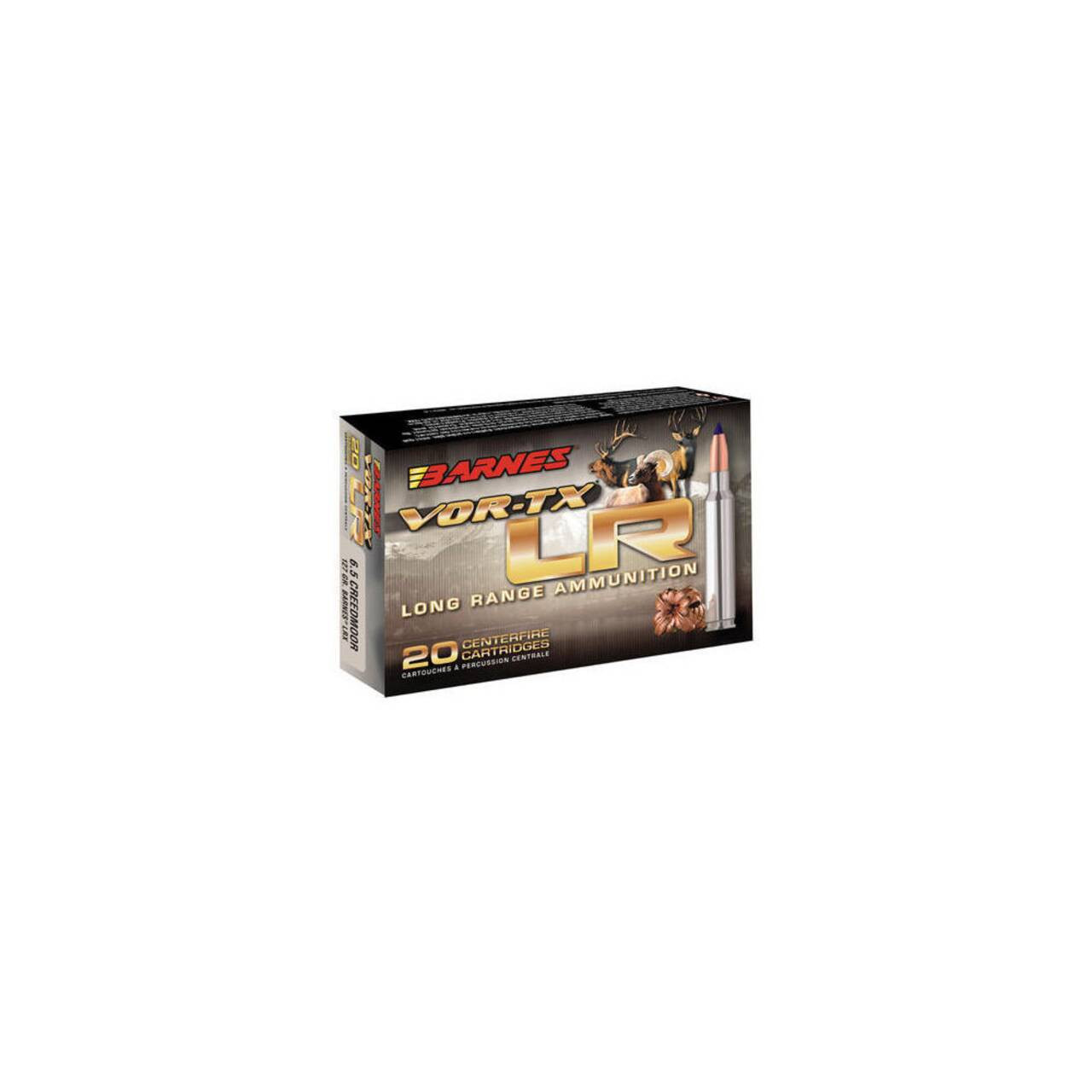 Barnes VOR-TX Long Range Ammunition 6.5 Creedmoor 127 Grain LRX Polymer  Tipped Boat Tail Lead-Free Box of 20, UPC :716876165124