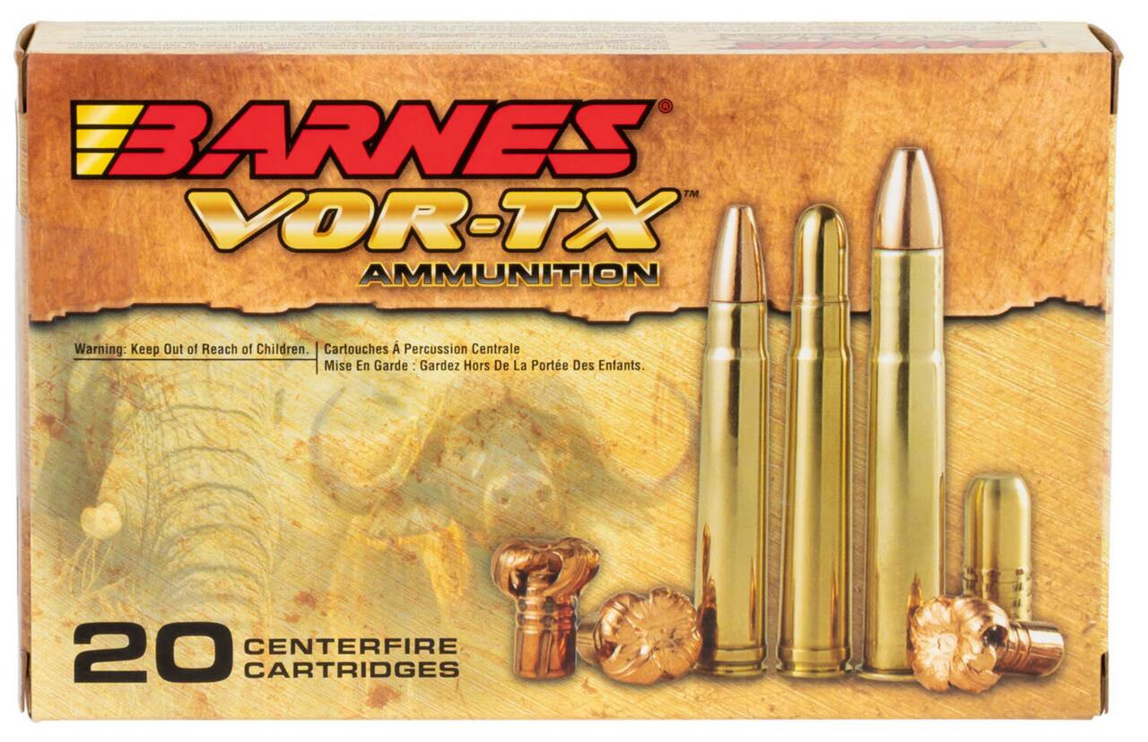 Barnes VOR-TX Safari Ammunition 375 H&H Magnum 300 Grain TSX
