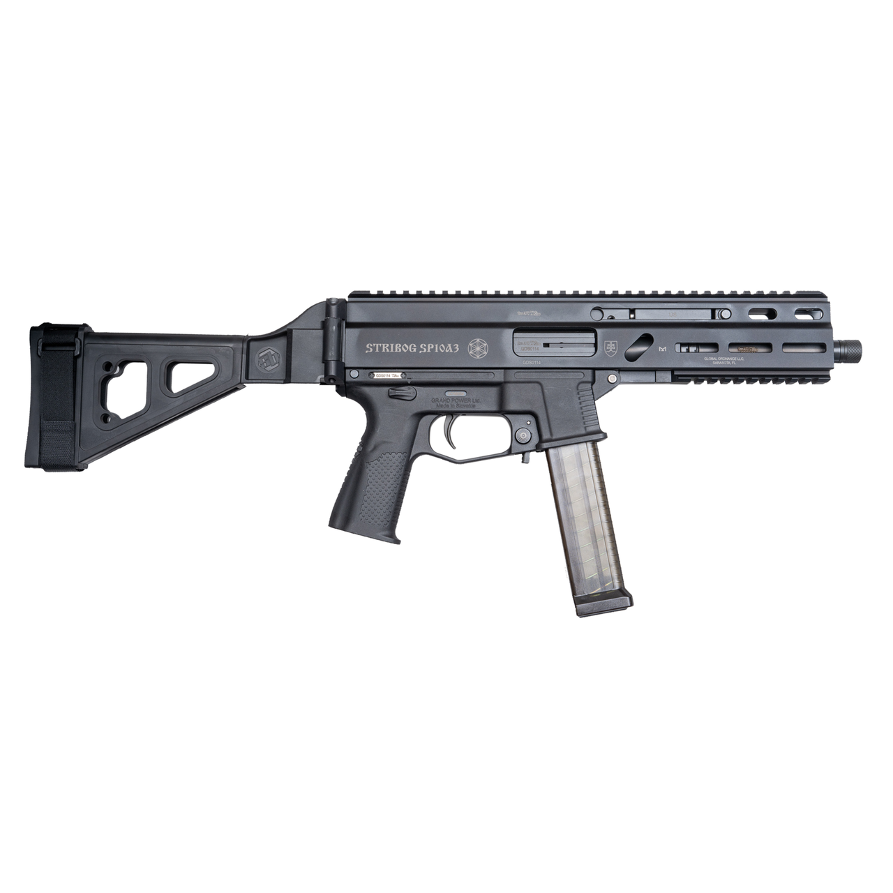 Grand Power Stribog SP10A3 10mm 8" Sub Pistol SBT Brace