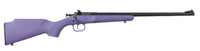 Crickett KSA2306 Youth 22 LR 1rd 1612 Blued Barrel Receiver Fixed FrontAdjustable Rear Peep Sights Purple Synthetic Stock w115 LOP Rebounding Firing Pin Safety UPC 611613023067