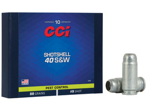 CCI 3740 Pest Control Shotshell 40S&W 88gr #9Shot 10 Per Box/20 Case
