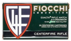 Fiocchi Hyperformance Match 6.5 Creedmoor 142 Grain HPBT MK Case of 200