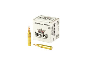 Sterling 5.56x45 M193 55gr FMJ 30rd Box