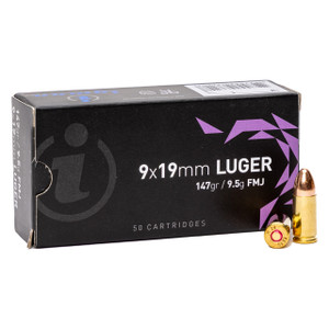 Igman 9x19mm 147 grain FMJ 50RD BOX UPC: 3877002037207