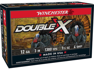 Winchester Ammo STH1234 Double X High Velocity Turkey 12Gauge 3" 1 3/4oz 4Shot 10 Per Box/10 Case