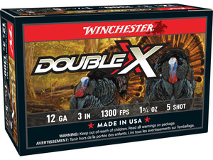 Winchester Ammo STH1235 Double X High Velocity Turkey 12Gauge 3" 1 3/4oz 5Shot 10 Per Box/10 Case