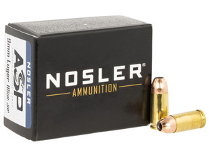 Nosler 51285 Assured Stopping Power Handgun 9mmLuger 115gr Jacketed Hollow Point 20 Per Box/20 Case