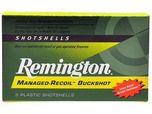 Remington Ammunition 20282 Managed Recoil Buckshot 12Gauge 2.75" 00Buck Shot 5 Per Box/20 Case