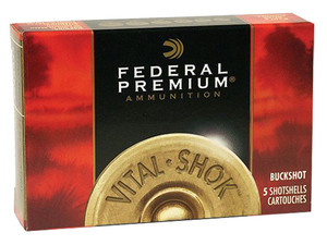 Federal P158000 Premium Magnum 12Gauge 3" 10Pellets 000BuckShot 5 Per Box/50 Case