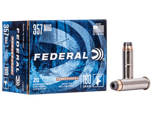 Federal C357G Power-Shok Handgun 357Mag 180gr Jacketed Hollow Point 20 Per Box/25 Case