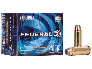 Federal C44A Power-Shok Handgun 44RemMag 240gr Jacketed Hollow Point 20 Per Box/25 Case