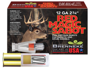 Brenneke SL122RMS Red Magic 12Gauge 2.75" 1oz Sabot Slug Shot 5 Per Box/50 Case