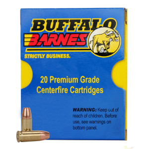 Buffalo Bore Ammunition 24G20 BuffaloBarnes Strictly Business 9mm Luger P 95 gr Barnes TAC XP Lead Free 20 Per Box 12 UPC: 651815024073