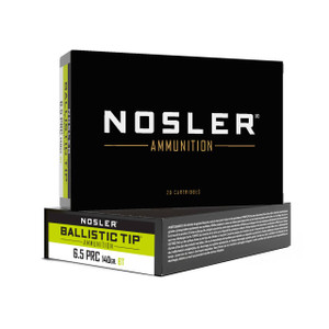 Nosler Ballistic Tip Hyper Velocity Centerfire Ammunition, 6.5 Creedmoor, Custom Competition Hollow Point Boat Tail, 140 Grain - 20 Cartridge Box ( 20 / 1 )