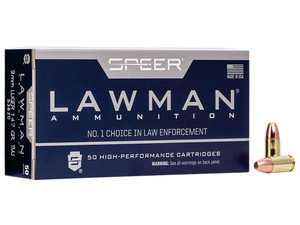 Speer 53620 Lawman 9mmLuger 147gr Total Metal Jacket Round Nose 50 Per Box/20 Case