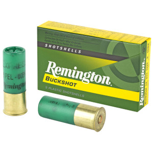 Remington Express Buckshot 12 Gauge Shotshell Ammunition, 2 3/4 Inch, 1325 FPS, 9 Pellet, #00 Buck - 5 Cartridge Box ( 5 / 1 )