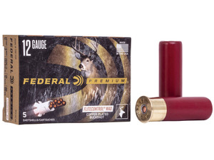 Federal PFC15700 Premium Vital-Shok 12Gauge 3" 12Pellets 00BuckShot 5 Per Box/50 Case