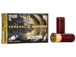 Federal PB127RS Premium Vital-Shok TruBall 12Gauge 2.75" 1oz RifledSlug Shot 5 Per Box/50 Case