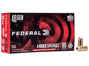 Federal AE40N1 American Eagle Indoor Range Training 40S&W 180gr Total Metal Jacket 50 Per Box/20 Case