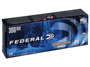 Federal 300BLK120LFA Power-Shok 300Blackout 120gr Copper Hollow Point 20 Per Box/10 Case