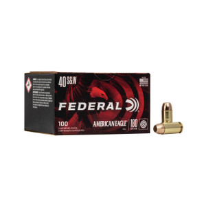 Federal American Eagle Subsonic Centerfire Ammunition, 40 Smith & Wesson, Full Metal Jacket, 180 Grain - 100 Cartridge Box ( 100 / 1 )
